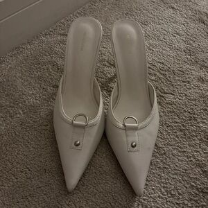 Lulu Townsend Elegant White Mules